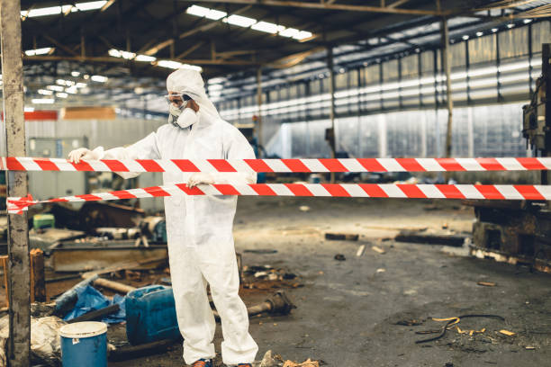 Professional Biohazard technician working in Manteo, NC